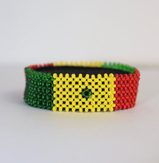 Senegal flag beads bracelet hand made