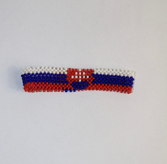 Slovakia flag beads bracelet