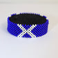 Scotland flag bead bracelet