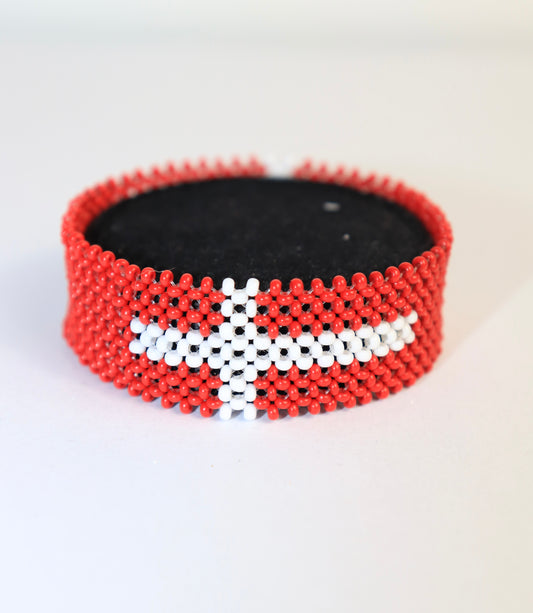 Norway flag beads bracelet