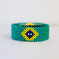 Brazil flag beads bracelet