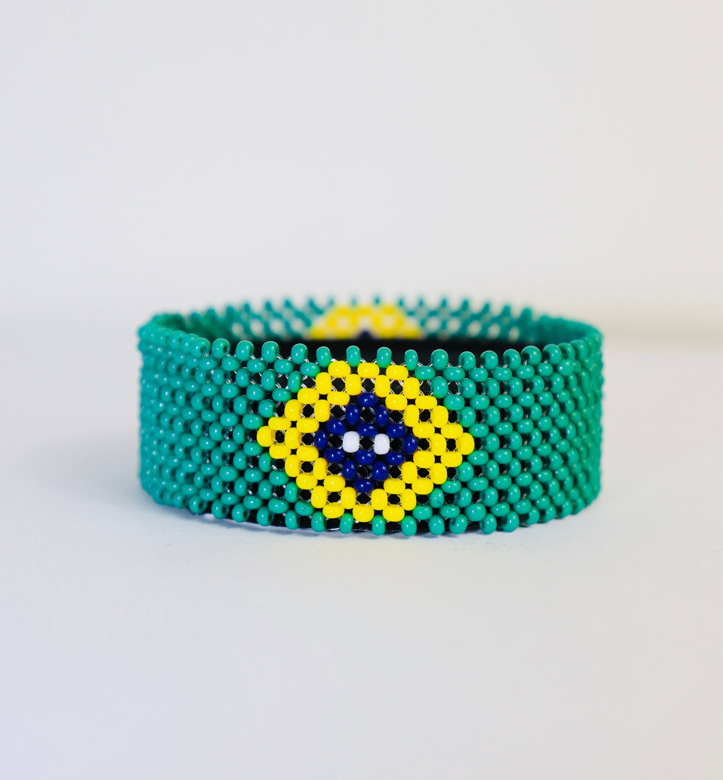 Brazil flag beads bracelet