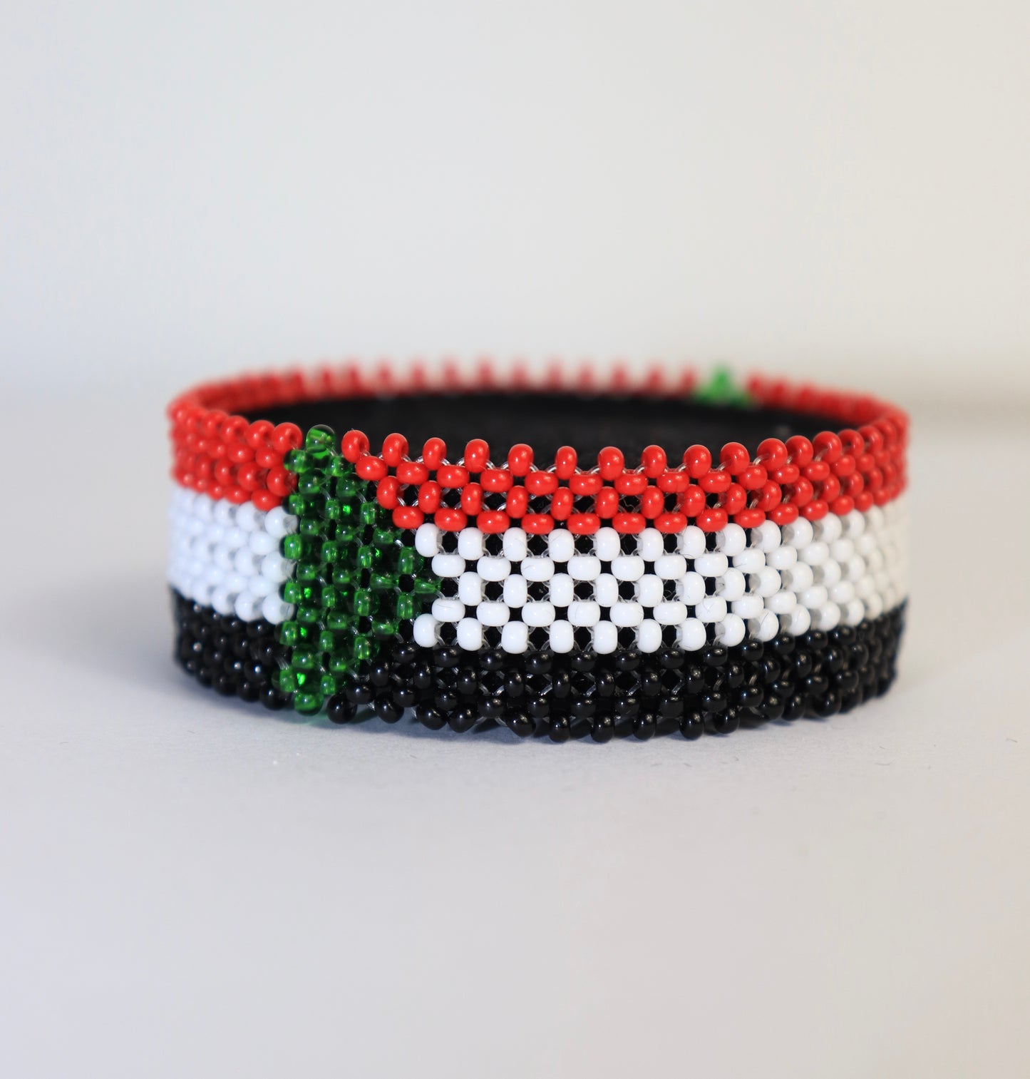 Sudan flag beads bracelet