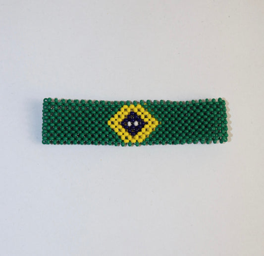 Brazil flag beads bracelet