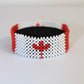 Canada flag beads bracet