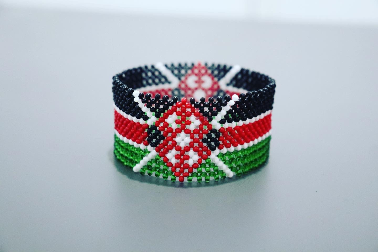 kenya flag With 2 Shields.