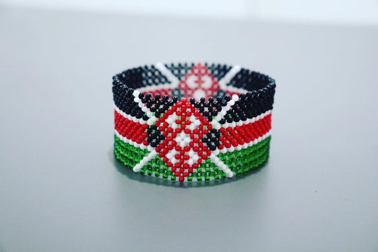 kenya flag With 2 Shields.