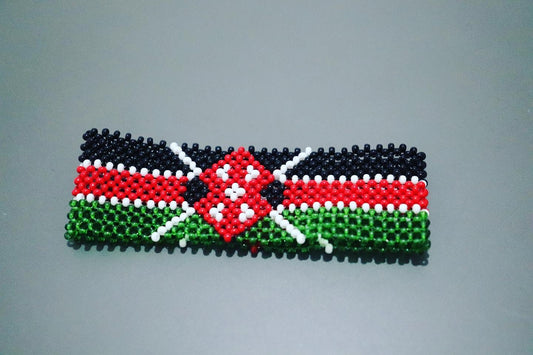 kenya flag With 2 Shields.